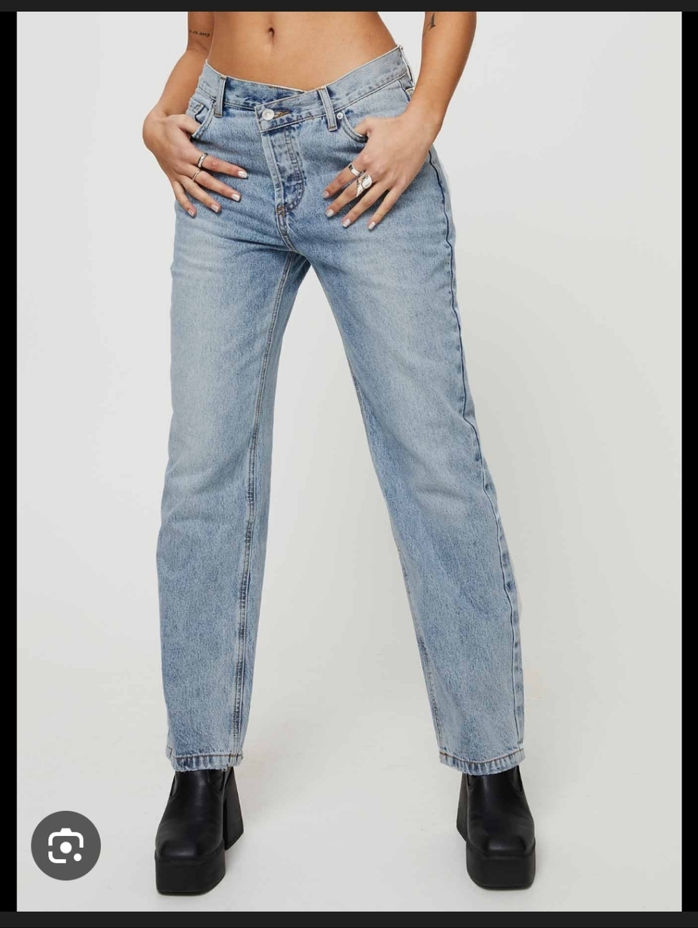 Princess Polly Light Blue Skinny Jeans